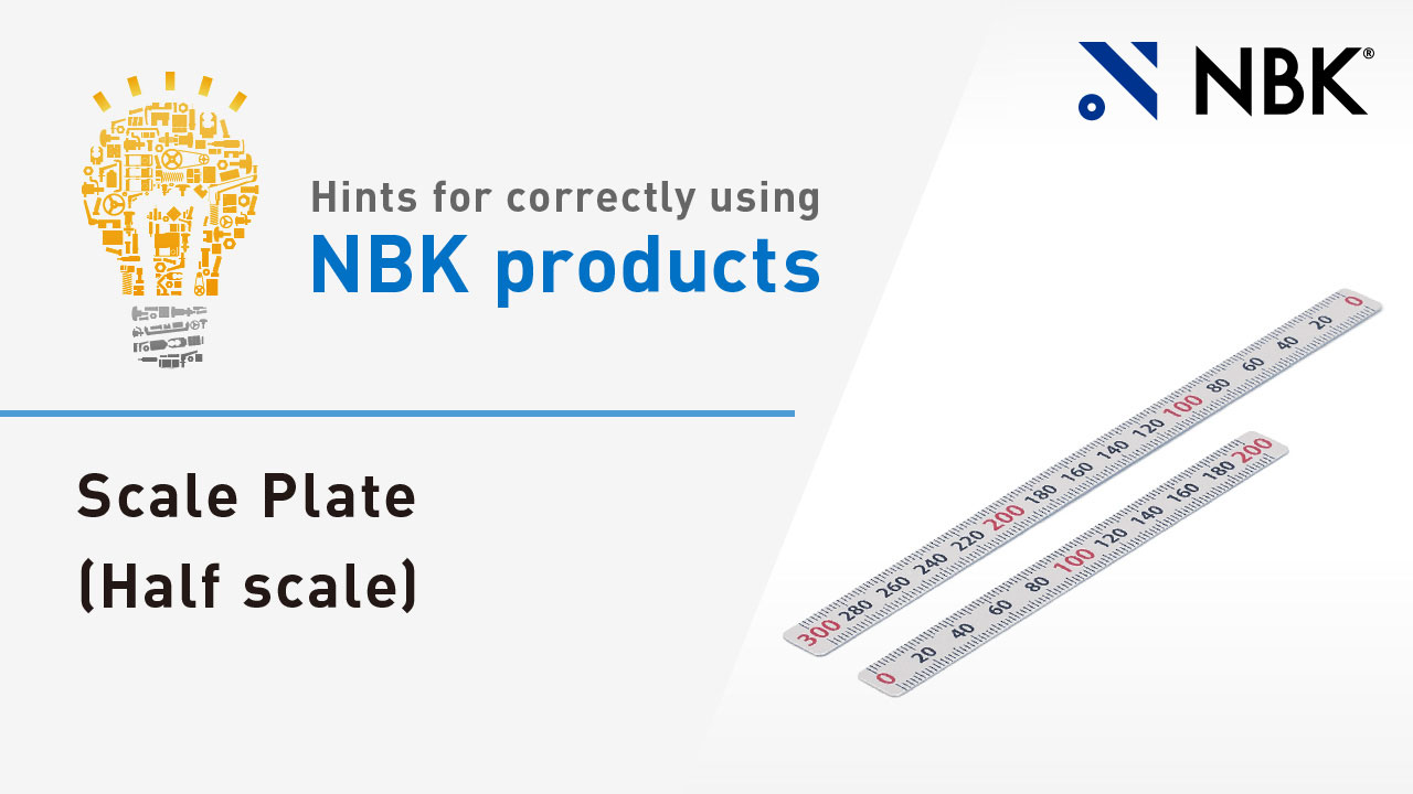 Hints for correctly using NBK products: Scale Plate (Half scale)